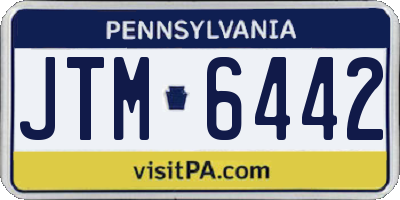 PA license plate JTM6442