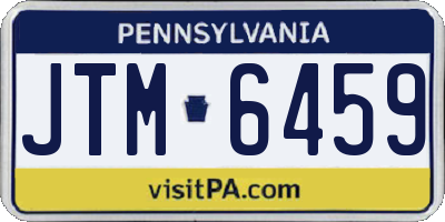 PA license plate JTM6459