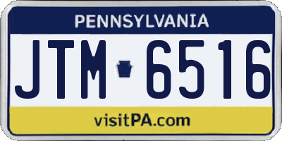 PA license plate JTM6516