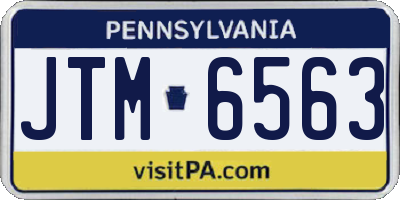 PA license plate JTM6563