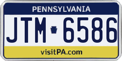 PA license plate JTM6586