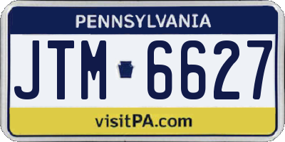 PA license plate JTM6627