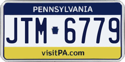 PA license plate JTM6779
