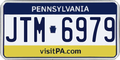 PA license plate JTM6979