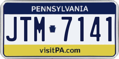 PA license plate JTM7141