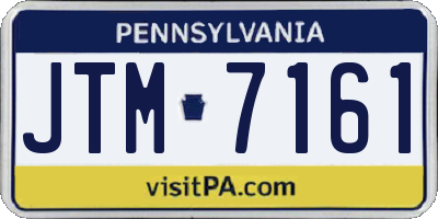 PA license plate JTM7161