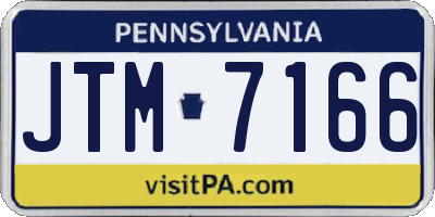 PA license plate JTM7166