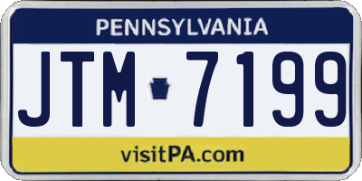 PA license plate JTM7199