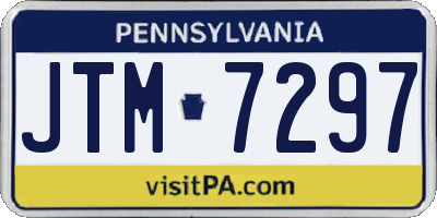 PA license plate JTM7297