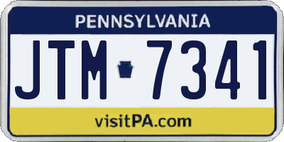 PA license plate JTM7341