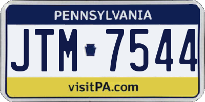 PA license plate JTM7544