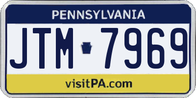 PA license plate JTM7969