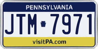 PA license plate JTM7971