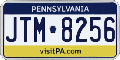 PA license plate JTM8256