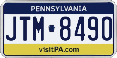PA license plate JTM8490