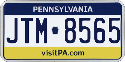 PA license plate JTM8565
