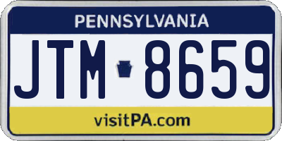 PA license plate JTM8659
