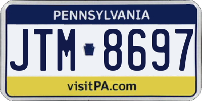 PA license plate JTM8697