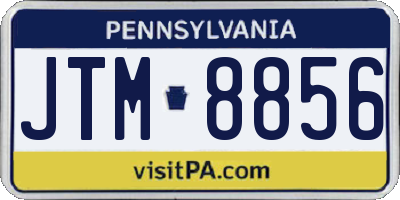 PA license plate JTM8856