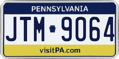 PA license plate JTM9064