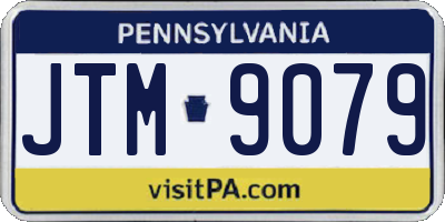 PA license plate JTM9079