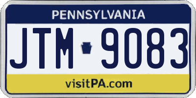 PA license plate JTM9083