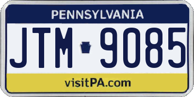 PA license plate JTM9085