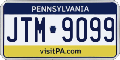 PA license plate JTM9099