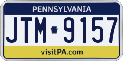 PA license plate JTM9157