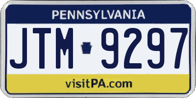 PA license plate JTM9297