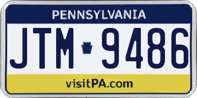 PA license plate JTM9486