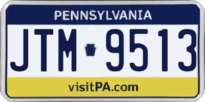 PA license plate JTM9513