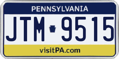 PA license plate JTM9515
