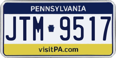 PA license plate JTM9517