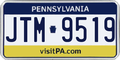 PA license plate JTM9519