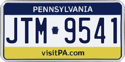 PA license plate JTM9541
