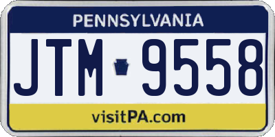 PA license plate JTM9558