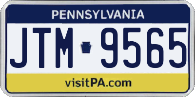 PA license plate JTM9565