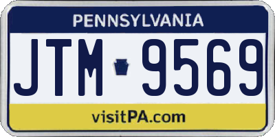 PA license plate JTM9569