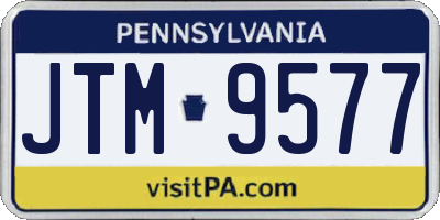 PA license plate JTM9577