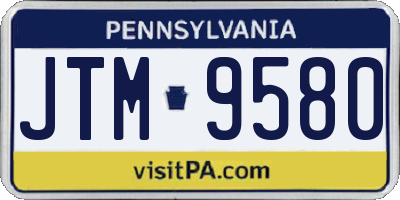 PA license plate JTM9580