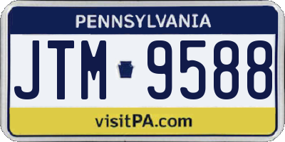 PA license plate JTM9588