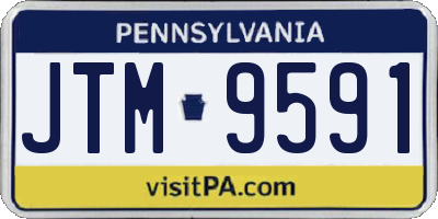 PA license plate JTM9591
