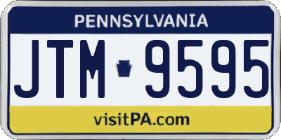 PA license plate JTM9595