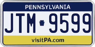 PA license plate JTM9599