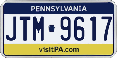 PA license plate JTM9617