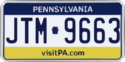 PA license plate JTM9663