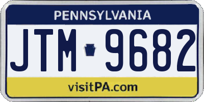 PA license plate JTM9682