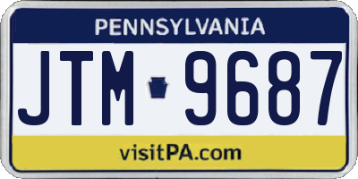PA license plate JTM9687