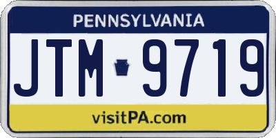 PA license plate JTM9719